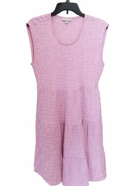 Knox Rose Pink Textured Tank Top Dress